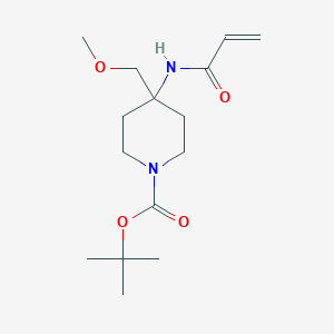 molecular formula C15H26N2O4 B2965823 Tert-butyl 4-(methoxymethyl)-4-(prop-2-enoylamino)piperidine-1-carboxylate CAS No. 2411314-93-5