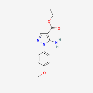 molecular formula C14H17N3O3 B2965824 ethyl 5-amino-1-(4-ethoxyphenyl)-1H-pyrazole-4-carboxylate CAS No. 30829-69-7