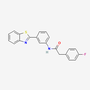 molecular formula C21H15FN2OS B2965830 N-(3-(苯并[d]噻唑-2-基)苯基)-2-(4-氟苯基)乙酰胺 CAS No. 922700-61-6