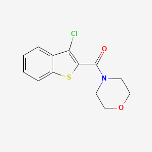 molecular formula C13H12ClNO2S B2965838 3-氯苯并[b]噻吩-2-基吗啉-4-基酮 CAS No. 63674-40-8