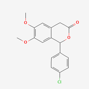 molecular formula C17H15ClO4 B2965839 1-(4-氯苯基)-6,7-二甲氧基-1,4-二氢-3H-异色苯-3-酮 CAS No. 167475-75-4