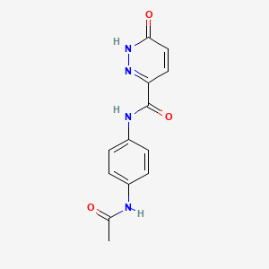 molecular formula C13H12N4O3 B2965862 N-(4-acetamidophenyl)-6-oxo-1,6-dihydropyridazine-3-carboxamide CAS No. 899956-98-0