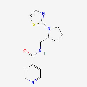 N-((1-(thiazol-2-yl)pyrrolidin-2-yl)methyl)isonicotinamide
