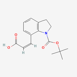 (Z)-3-[1-(tert-butoxycarbonyl)-2,3-dihydro-1H-indol-7-yl]-2-propenoic acid