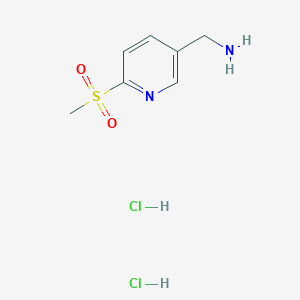 molecular formula C7H12Cl2N2O2S B2965873 (6-Methanesulfonylpyridin-3-yl)methanamine dihydrochloride CAS No. 2126159-53-1