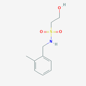 2-hydroxy-N-[(2-methylphenyl)methyl]ethane-1-sulfonamide