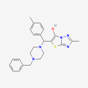 5-((4-Benzylpiperazin-1-yl)(p-tolyl)methyl)-2-methylthiazolo[3,2-b][1,2,4]triazol-6-ol