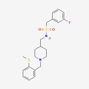 1-(3-fluorophenyl)-N-((1-(2-(methylthio)benzyl)piperidin-4-yl)methyl)methanesulfonamide