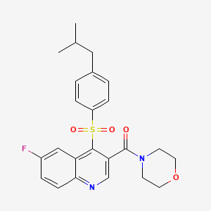 (6-Fluoro-4-((4-isobutylphenyl)sulfonyl)quinolin-3-yl)(morpholino)methanone
