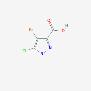 molecular formula C5H4BrClN2O2 B2965893 4-bromo-5-chloro-1-methyl-1H-pyrazole-3-carboxylic acid CAS No. 1780105-56-7