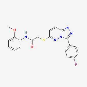 molecular formula C20H16FN5O2S B2965900 2-((3-(4-fluorophenyl)-[1,2,4]triazolo[4,3-b]pyridazin-6-yl)thio)-N-(2-methoxyphenyl)acetamide CAS No. 862832-19-7