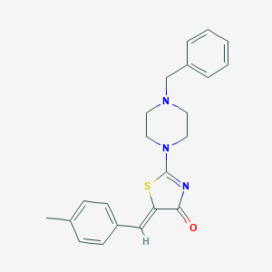 molecular formula C22H23N3OS B296591 (5Z)-2-(4-benzylpiperazin-1-yl)-5-(4-methylbenzylidene)-1,3-thiazol-4(5H)-one 