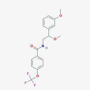 molecular formula C18H18F3NO4 B2965917 N-[2-methoxy-2-(3-methoxyphenyl)ethyl]-4-(trifluoromethoxy)benzamide CAS No. 1797879-88-9