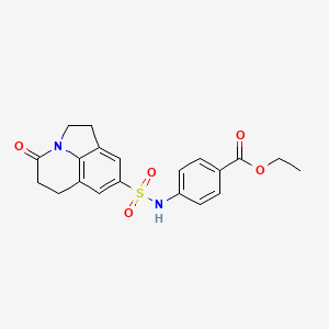 ethyl 4-(4-oxo-2,4,5,6-tetrahydro-1H-pyrrolo[3,2,1-ij]quinoline-8-sulfonamido)benzoate