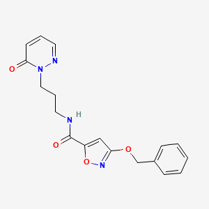 3-(benzyloxy)-N-(3-(6-oxopyridazin-1(6H)-yl)propyl)isoxazole-5-carboxamide