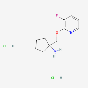 1-[(3-Fluoropyridin-2-yl)oxymethyl]cyclopentan-1-amine;dihydrochloride