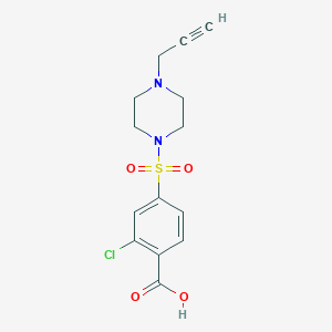2-Chloro-4-(4-prop-2-ynylpiperazin-1-yl)sulfonylbenzoic acid