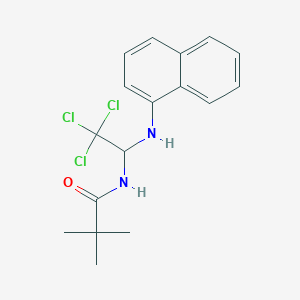 molecular formula C17H19Cl3N2O B2965943 N-(2,2,2-trichloro-1-(naphthalen-1-ylamino)ethyl)pivalamide CAS No. 302821-31-4