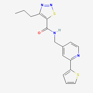 4-propyl-N-((2-(thiophen-2-yl)pyridin-4-yl)methyl)-1,2,3-thiadiazole-5-carboxamide