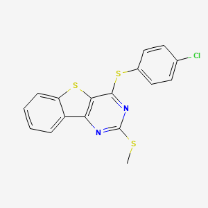 4-Chlorophenyl 2-(methylsulfanyl)[1]benzothieno[3,2-d]pyrimidin-4-yl sulfide
