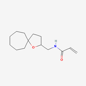 molecular formula C14H23NO2 B2965952 N-(1-Oxaspiro[4.6]undecan-2-ylmethyl)prop-2-enamide CAS No. 2361656-54-2