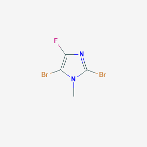 molecular formula C4H3Br2FN2 B2965988 2,5-Dibromo-4-fluoro-1-methyl-1H-imidazole CAS No. 1824064-07-4