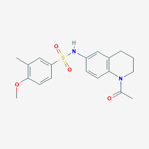 molecular formula C19H22N2O4S B2965992 N-(1-acetyl-1,2,3,4-tetrahydroquinolin-6-yl)-4-methoxy-3-methylbenzene-1-sulfonamide CAS No. 1005292-94-3