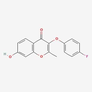 molecular formula C16H11FO4 B2965999 3-(4-fluorophenoxy)-7-hydroxy-2-methyl-4H-chromen-4-one CAS No. 302918-20-3