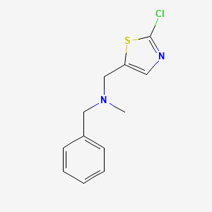 molecular formula C12H13ClN2S B2966005 N-benzyl(2-chloro-1,3-thiazol-5-yl)-N-methylmethanamine CAS No. 477848-42-3
