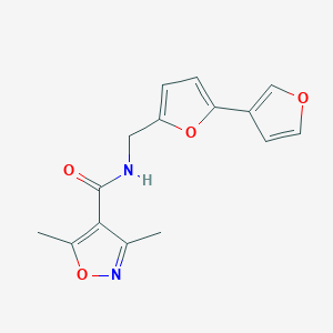 molecular formula C15H14N2O4 B2966039 N-([2,3'-bifuran]-5-ylmethyl)-3,5-dimethylisoxazole-4-carboxamide CAS No. 2034342-03-3