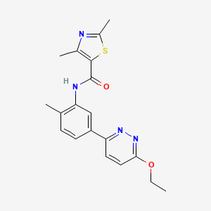 molecular formula C19H20N4O2S B2966040 N-[5-(6-ethoxypyridazin-3-yl)-2-methylphenyl]-2,4-dimethyl-1,3-thiazole-5-carboxamide CAS No. 1021081-81-1