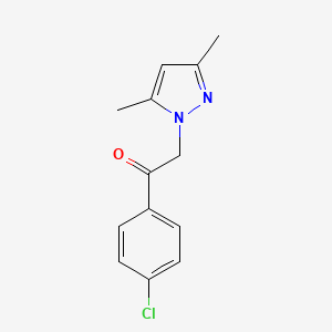 molecular formula C13H13ClN2O B2966041 1-(4-Chlorophenyl)-2-(3,5-dimethylpyrazol-1-yl)ethanone CAS No. 869626-49-3
