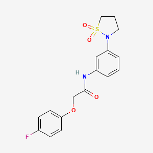 molecular formula C17H17FN2O4S B2966057 N-(3-(1,1-dioxidoisothiazolidin-2-yl)phenyl)-2-(4-fluorophenoxy)acetamide CAS No. 941932-51-0