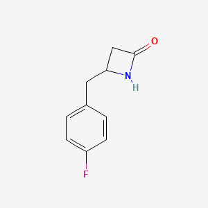 molecular formula C10H10FNO B2966118 4-(4-Fluorobenzyl)azetidin-2-one CAS No. 1823420-35-4