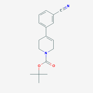 molecular formula C17H20N2O2 B2966134 tert-butyl 4-(3-cyanophenyl)-5,6-dihydropyridine-1(2H)-carboxylate CAS No. 370864-42-9