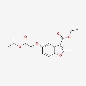 molecular formula C17H20O6 B2966141 Ethyl 5-(2-isopropoxy-2-oxoethoxy)-2-methylbenzofuran-3-carboxylate CAS No. 384364-14-1
