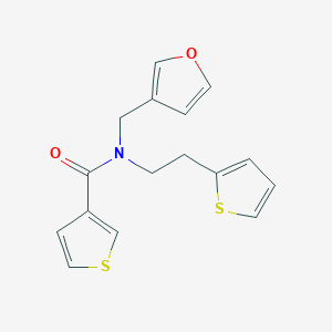 molecular formula C16H15NO2S2 B2966173 N-(furan-3-ylmethyl)-N-(2-(thiophen-2-yl)ethyl)thiophene-3-carboxamide CAS No. 1428365-17-6