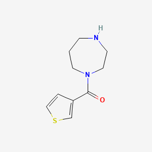 molecular formula C10H14N2OS B2966249 1-(Thiophene-3-carbonyl)-1,4-diazepane CAS No. 926247-21-4