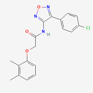 molecular formula C18H16ClN3O3 B2966252 N-[4-(4-chlorophenyl)-1,2,5-oxadiazol-3-yl]-2-(2,3-dimethylphenoxy)acetamide CAS No. 874138-98-4