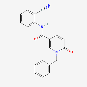 molecular formula C20H15N3O2 B2966262 1-benzyl-N-(2-cyanophenyl)-6-oxo-1,6-dihydropyridine-3-carboxamide CAS No. 941910-83-4
