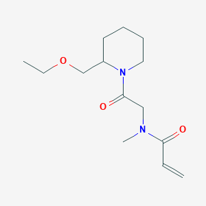 molecular formula C14H24N2O3 B2966338 N-[2-[2-(Ethoxymethyl)piperidin-1-yl]-2-oxoethyl]-N-methylprop-2-enamide CAS No. 2197503-36-7