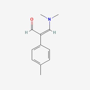 molecular formula C12H15NO B2966343 3-(Dimethylamino)-2-(4-methylphenyl)acrylaldehyde CAS No. 53868-38-5