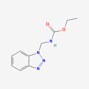 molecular formula C10H12N4O2 B2966351 Ethyl N-(1H-1,2,3-benzotriazol-1-ylmethyl)carbamate CAS No. 301168-87-6