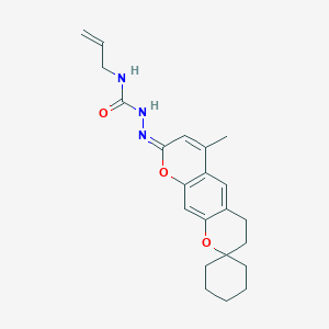 1-({6'-methyl-4',8'-dihydro-3'H-spiro[cyclohexane-1,2'-pyrano[3,2-g]chromene]-8'-ylidene}amino)-3-(prop-2-en-1-yl)urea