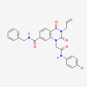 N-benzyl-1-[2-(4-bromoanilino)-2-oxoethyl]-2,4-dioxo-3-prop-2-enylquinazoline-7-carboxamide