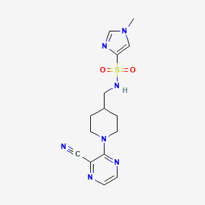 N-((1-(3-cyanopyrazin-2-yl)piperidin-4-yl)methyl)-1-methyl-1H-imidazole-4-sulfonamide