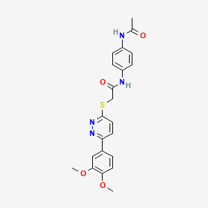N-(4-acetamidophenyl)-2-((6-(3,4-dimethoxyphenyl)pyridazin-3-yl)thio)acetamide