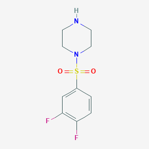 molecular formula C10H12F2N2O2S B2966365 1-(3,4-Difluoro-benzenesulfonyl)-piperazine CAS No. 790271-21-5