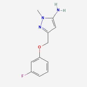 5-[(3-Fluorophenoxy)methyl]-2-methylpyrazol-3-amine