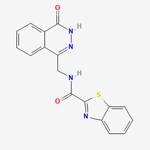 molecular formula C17H12N4O2S B2966373 N-((4-oxo-3,4-dihydrophthalazin-1-yl)methyl)benzo[d]thiazole-2-carboxamide CAS No. 1207047-17-3